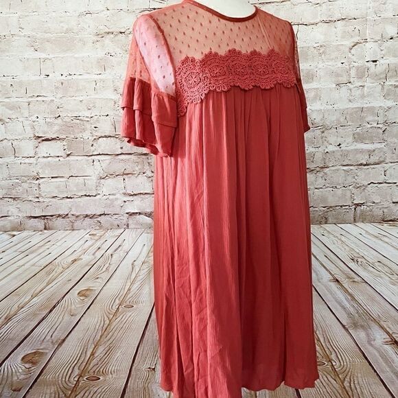 Miami gauze crochet boho shift dress - Picture 1 of 5